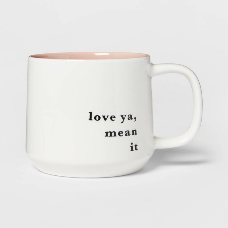 16oz Stoneware Love Ya Mean It Color Splash Mug - Threshold™ | Target