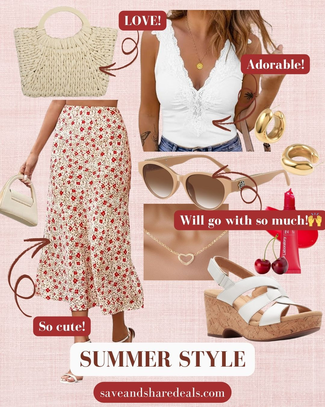 Summer style has never looked this good—or this affordable! 🍒  Amazon fashion Summer Outfit Summer Skirt  

 