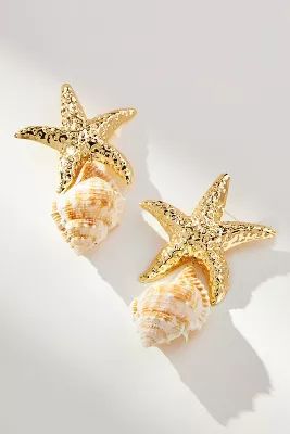 Starfish Shell Drop Earrings | Anthropologie (US)