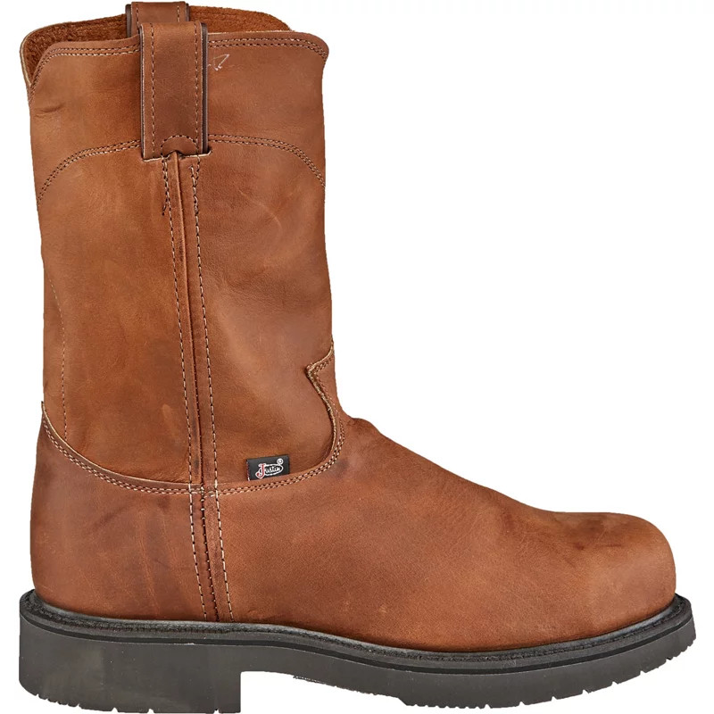 Justin Men's Aged Bark EH Steel Toe Wellington Work Boots Brown, 11.5 - Wellington Steel Toe Work Bo | Academy Sports + Outdoors