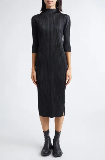 Monthly Colors September Pleated Midi Dress | Nordstrom