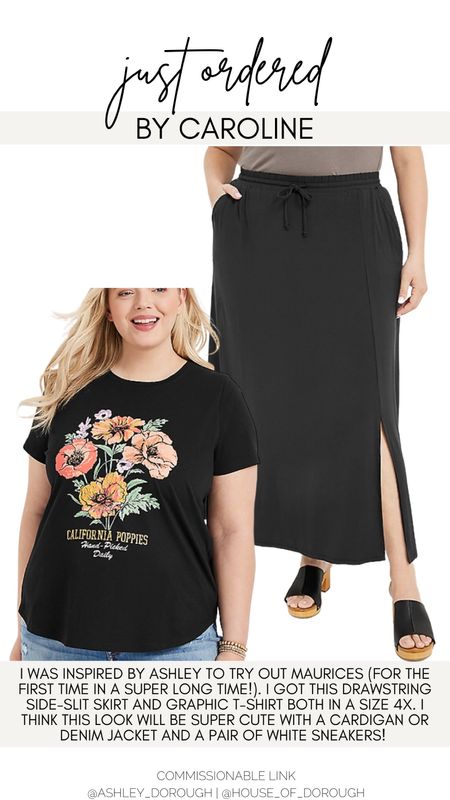 JUST ORDERED — Caroline just placed an order at maurices for this cute look! She got a 4X in both the skirt and the t-shirt! 

#LTKSeasonal #LTKcurves #LTKstyletip