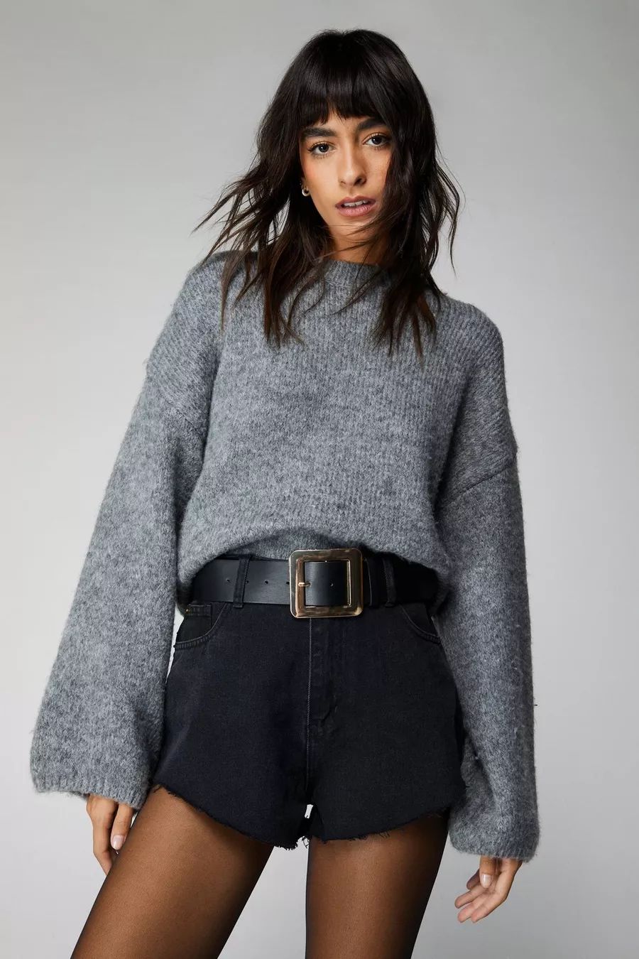 Faux Leather Metal Square Buckle Waist Belt | Nasty Gal US