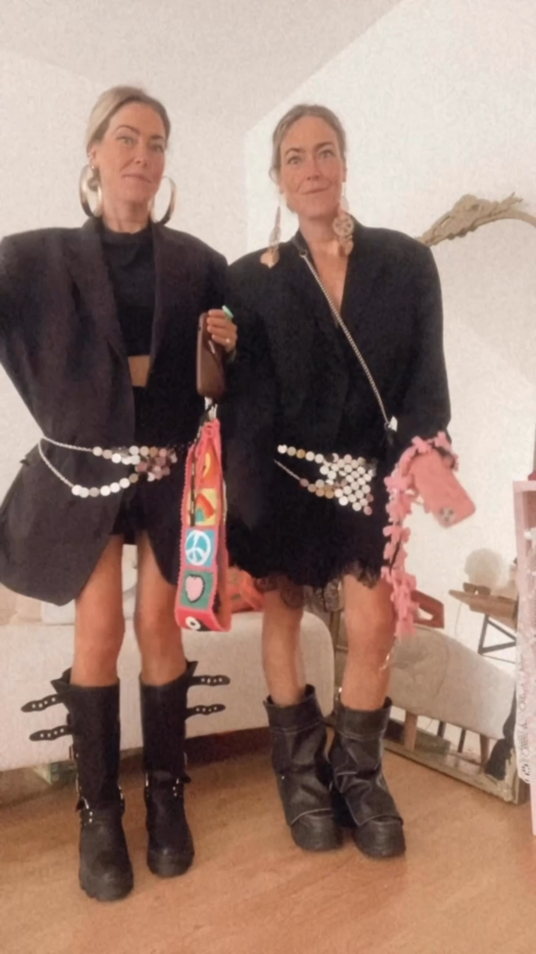 2x Black men’s blazers lace details and a glittery silver accessory 🩰✨

Phone happiness / crochet necklaces and bag charms are shoppable of our brand PrettyPiecesbySiss (www.bySiss.com)

#LTKStyleTip #LTKSummerEdit #LTKU