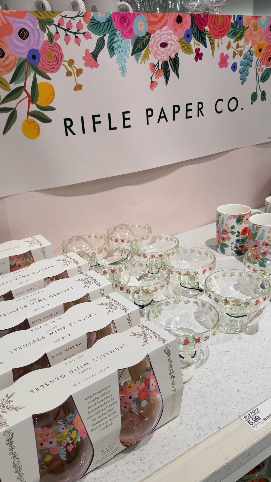 Rifle Paper Co. Kitchen Collection #riflepaperco #kitchen #glassware #newarrivals 

#LTKHome #LTKvlog #LTKU