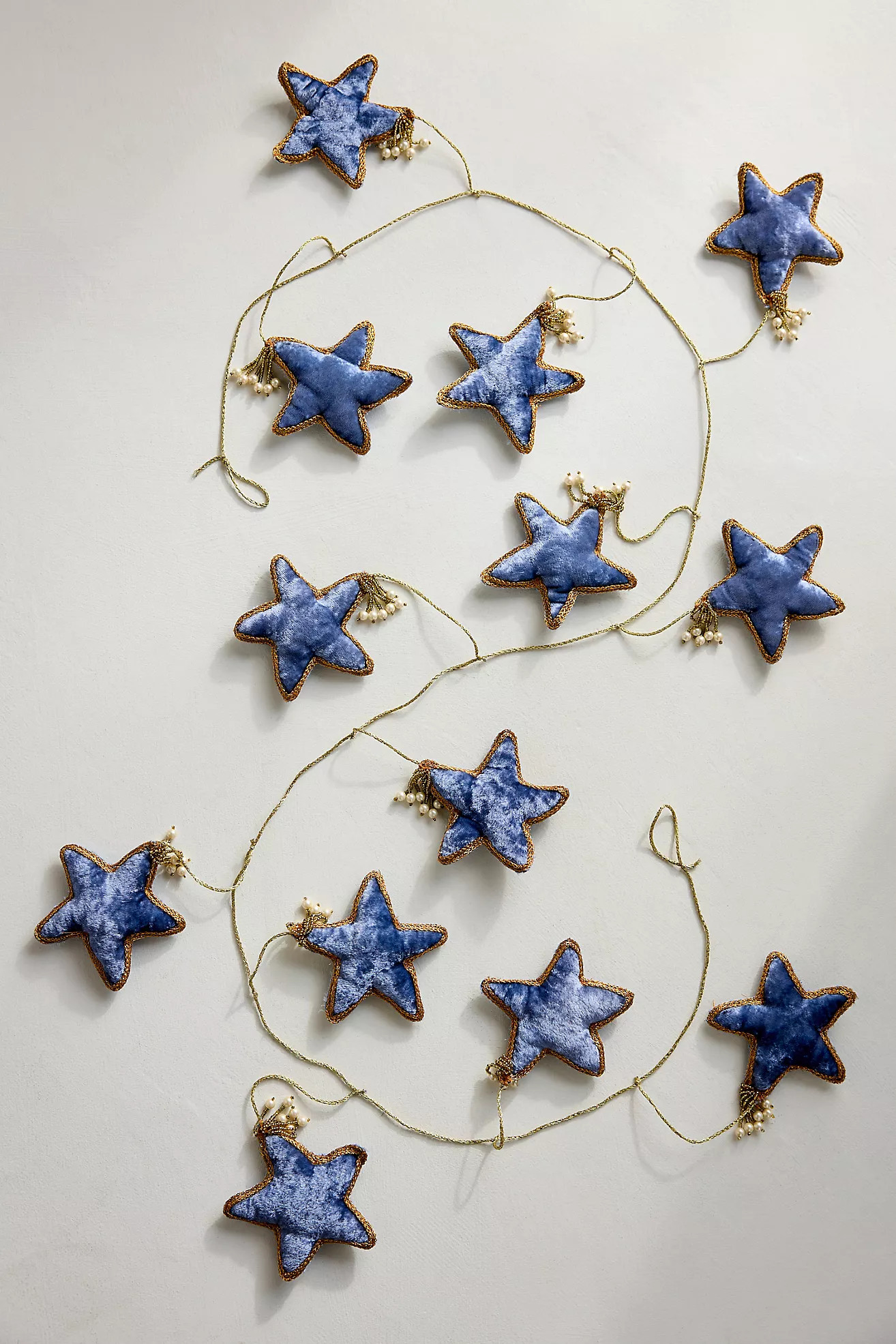 Beaded Velvet Stars Garland | Anthropologie (US)