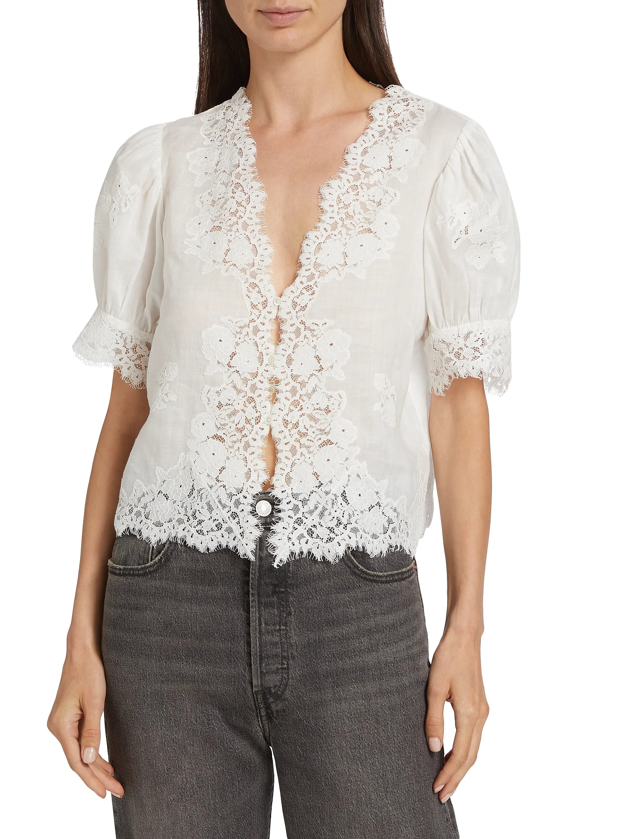 Idella Lace Top | Saks Fifth Avenue