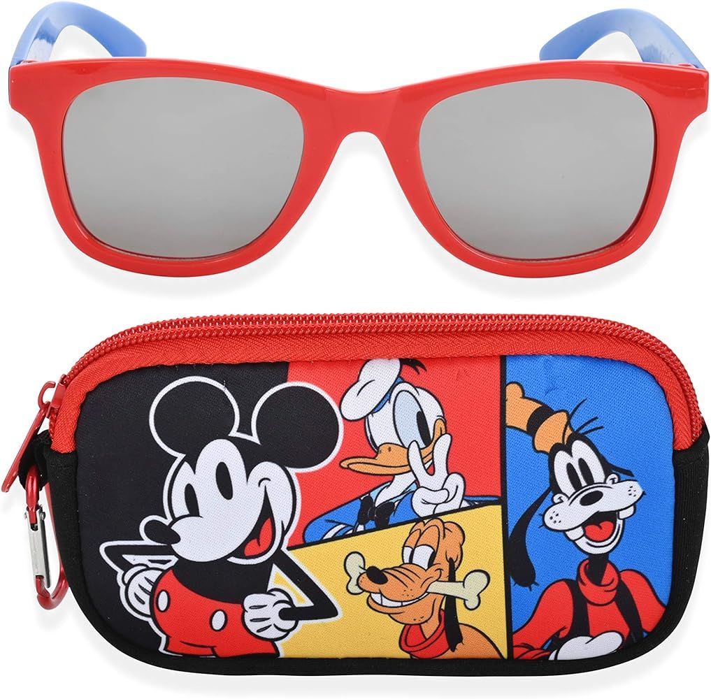 Mickey Mouse Kids Sunglasses with Kids Glasses Case, Protective Toddler Sunglasses | Amazon (US)