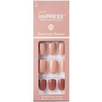 KISS imPRESS Bare But Better Press-On Fake Nails - Sweet Earth - 30ct | Target