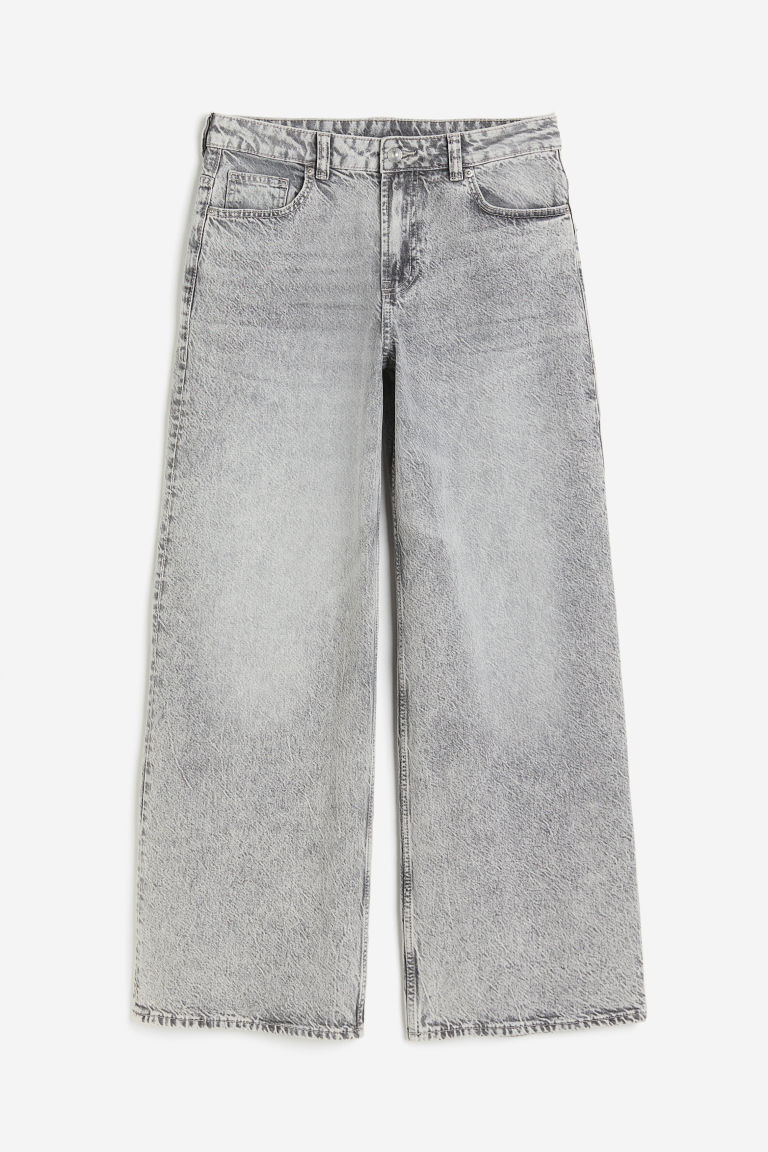H & M - Baggy Regular Jeans - Gray | H&M (US + CA)