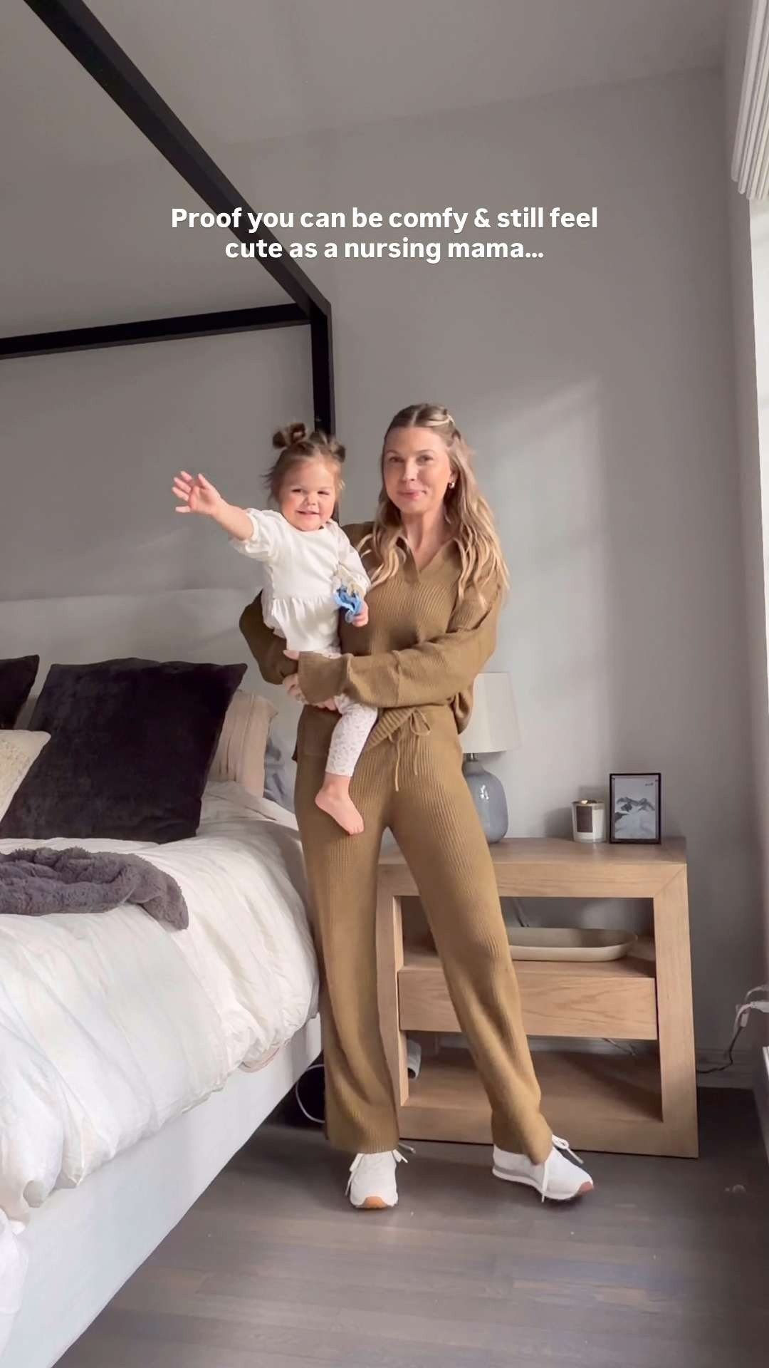 Matching cozy set I've been obsessed with! V neck is stretchy enough to be nursing friendly. Wearing a medium. 

 

#LTKFindsUnder50 #LTKFindsUnder100 #LTKStyleTip