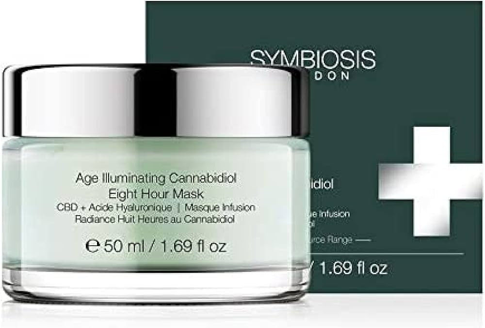 SYMBIOSIS LONDON | [CBD + Hyaluronic Acid] - Age Illuminating Cannabidiol Eight Hour Mask | 1x50m... | Amazon (UK)
