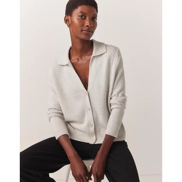 Collared Cardigan with Cashmere | The White Company (UK)