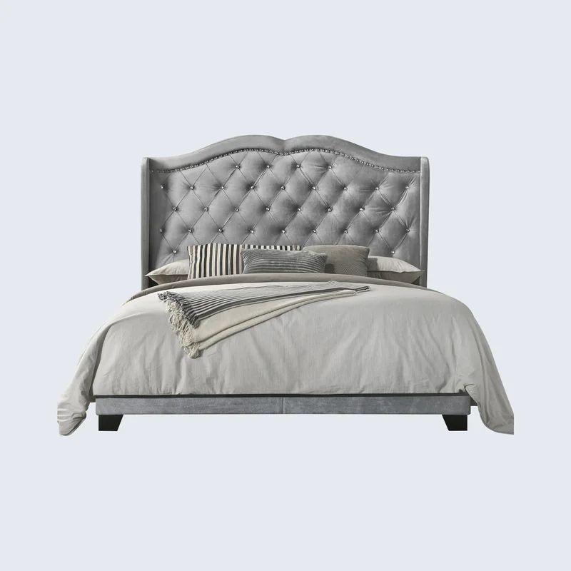 Carlie Tufted Upholstered Low Profile Standard Bed | Wayfair North America