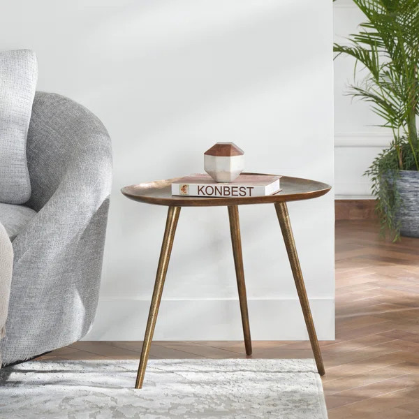 Endsley 19" Tall Artisan Handcrafted Metal End Table | Wayfair North America