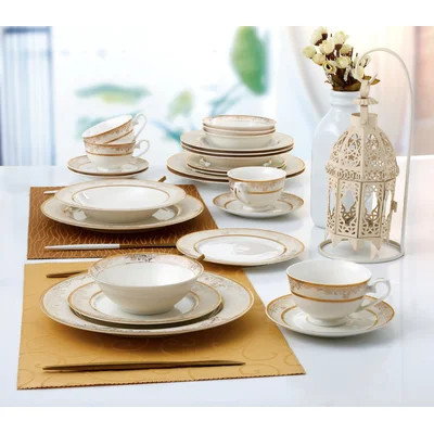 Bone China Dinnerware Set 24 Piece - Service for 4 | Wayfair North America