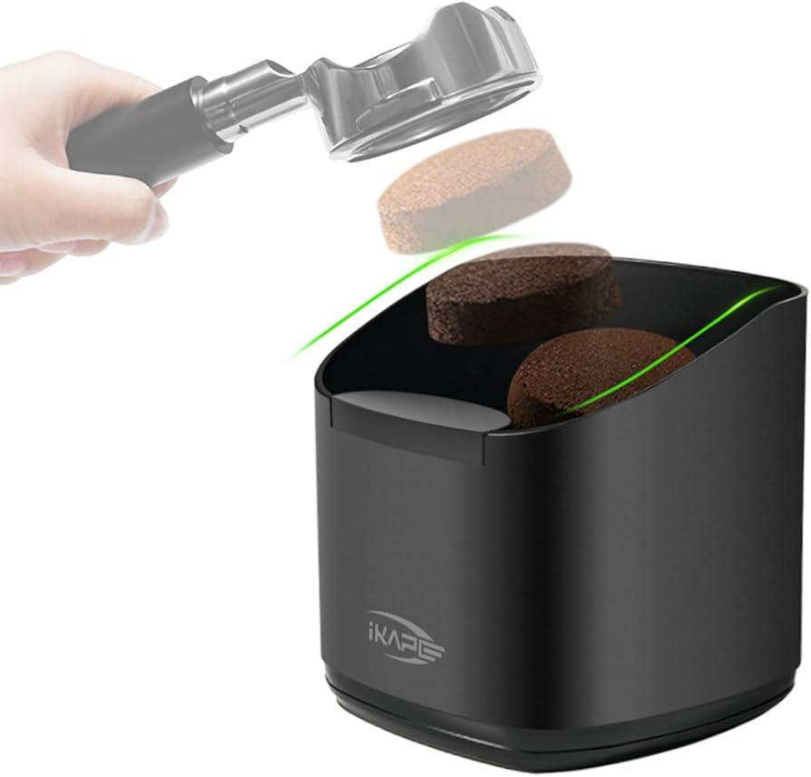 IKAPE Espresso Knock Box for Coffee Grounds, Barista Tool Enhanced for Better Manipulation - Blac... | Amazon (US)