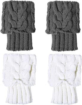 Loritta Womens Boot Socks Winter Warm Crochet Knitted Boot Cuffs Topper Socks Short Leg Warmers G... | Amazon (US)