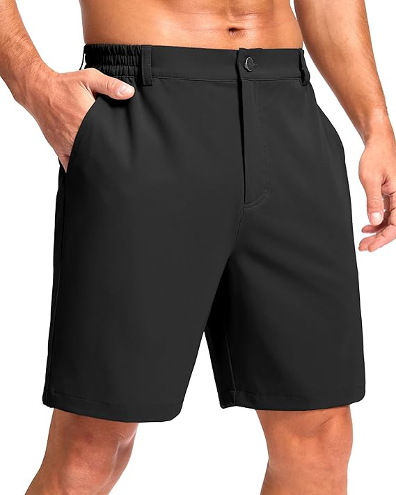 Pudolla Men's Casual Shorts 7"/9"/5" Lightweight Golf Shorts with 3 Pockets Stretch Quick Dry Com... | Amazon (US)