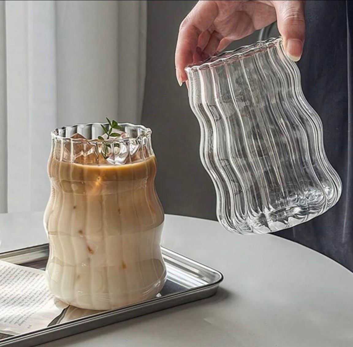 Ribbed iced coffee glass 

#LTKFindsUnder50 #LTKFamily #LTKFindsUnder100