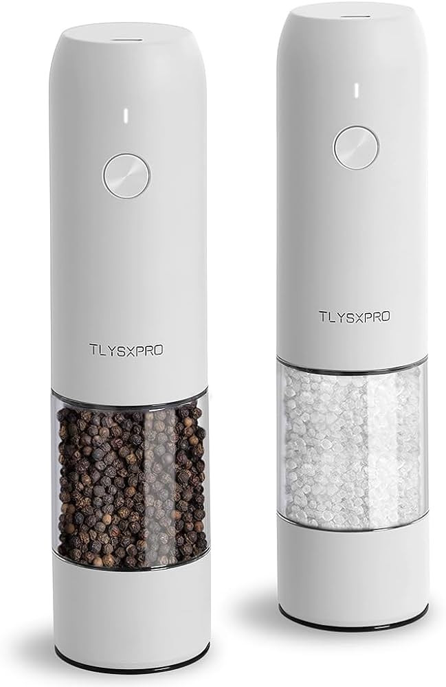 Electric Salt and Pepper Grinder Set, USB Rechargeable, Automatic Salt and Pepper Mill Grinder wi... | Amazon (US)