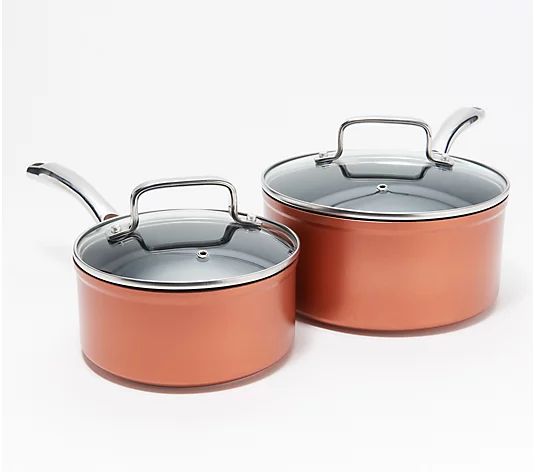Cook's Essentials Forged Aluminum 1.5-qt and 3-qt Saucepan Set | QVC