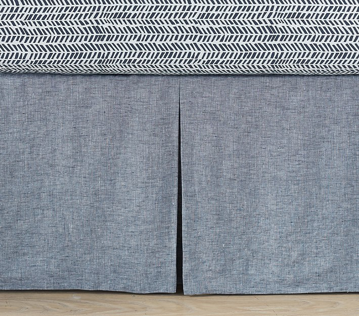 Belgian Flax Linen Crib Skirt | Pottery Barn Kids