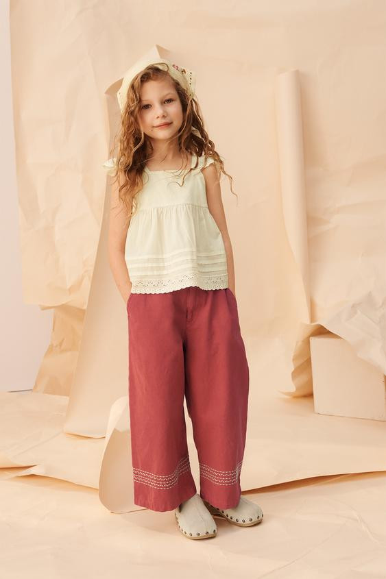 COMBINATION EMBROIDERED BLOUSE LIMITED EDITION | Zara US