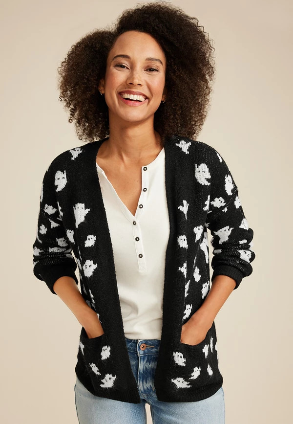 Ghost Long Sleeve Cardigan | Maurices
