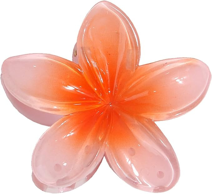 Hawaiian Flower Claw Clips,hibiscus flower hair clip,flower clips,Hawaiian Plumeria Hair Clip, Fl... | Amazon (UK)