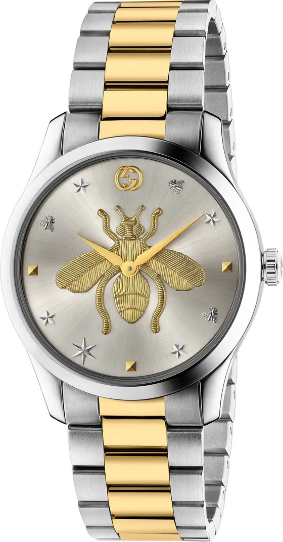 G-Timeless Bee Bracelet Watch, 38mm | Nordstrom