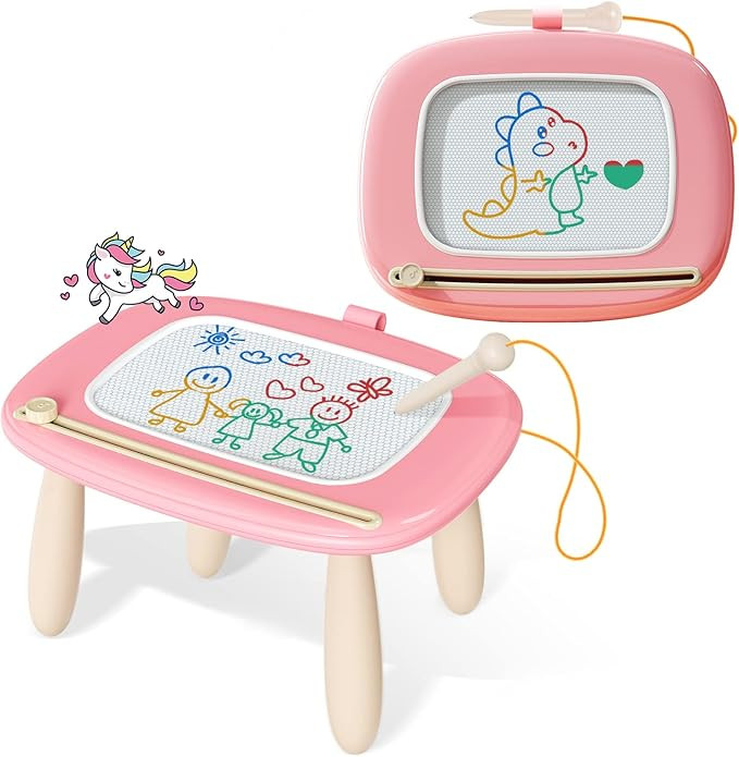 Kikidex Magnetic Drawing Board, Toddler Girl Toys for 1-2 Year Old, Doodle Board Pad Learning and... | Amazon (US)