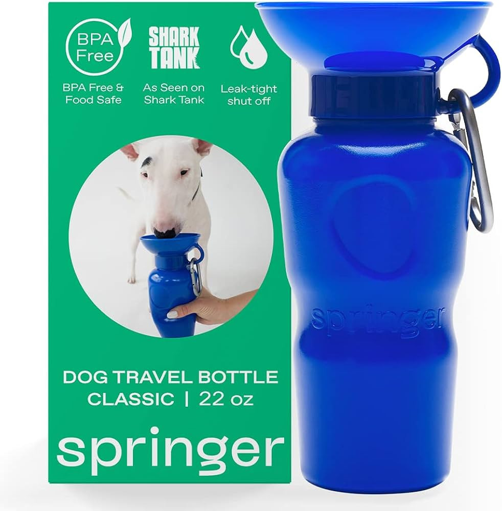 Springer Dog Water Bottle | Portable Travel Water Bottle Dispenser for Dogs - As Seen on Shark Ta... | Amazon (US)