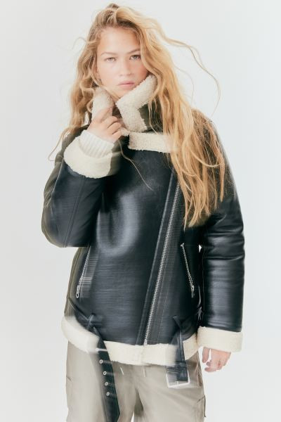 Giubbotto da aviatore - Greige chiaro - DONNA | H&M IT | H&M (FR, IT, ES, PT, BE)