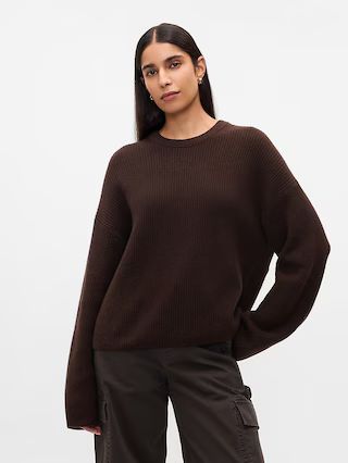 CashSoft Shaker-Stitch Crewneck Sweater | Gap (US)