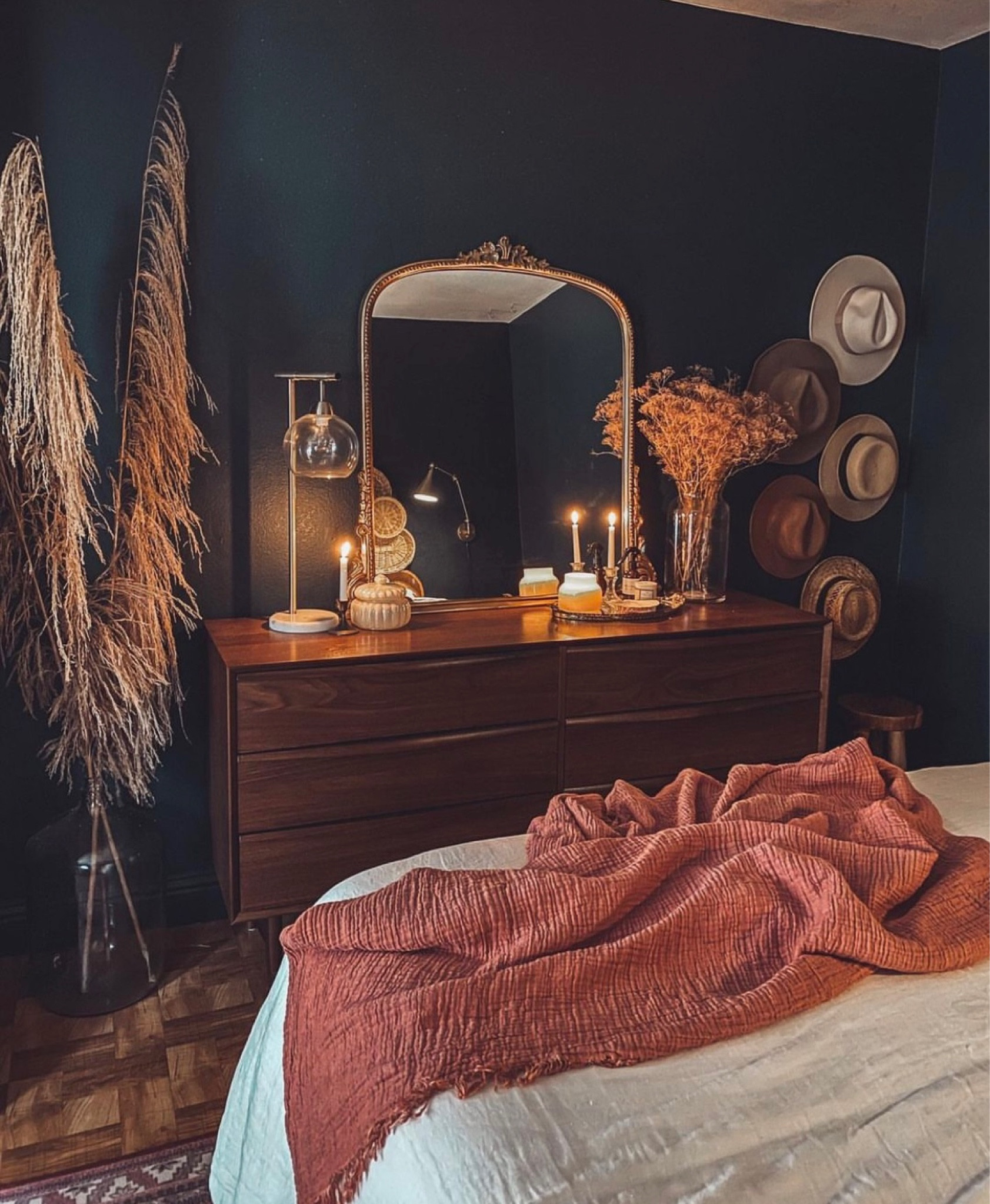 Cozy bedroom decor & hat wall  

#LTKhome