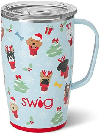 Swig Life 18oz Travel Mug with Handle and Lid, Christmas Travel Mug, Holiday Coffee Mug, Cup Hold... | Amazon (US)