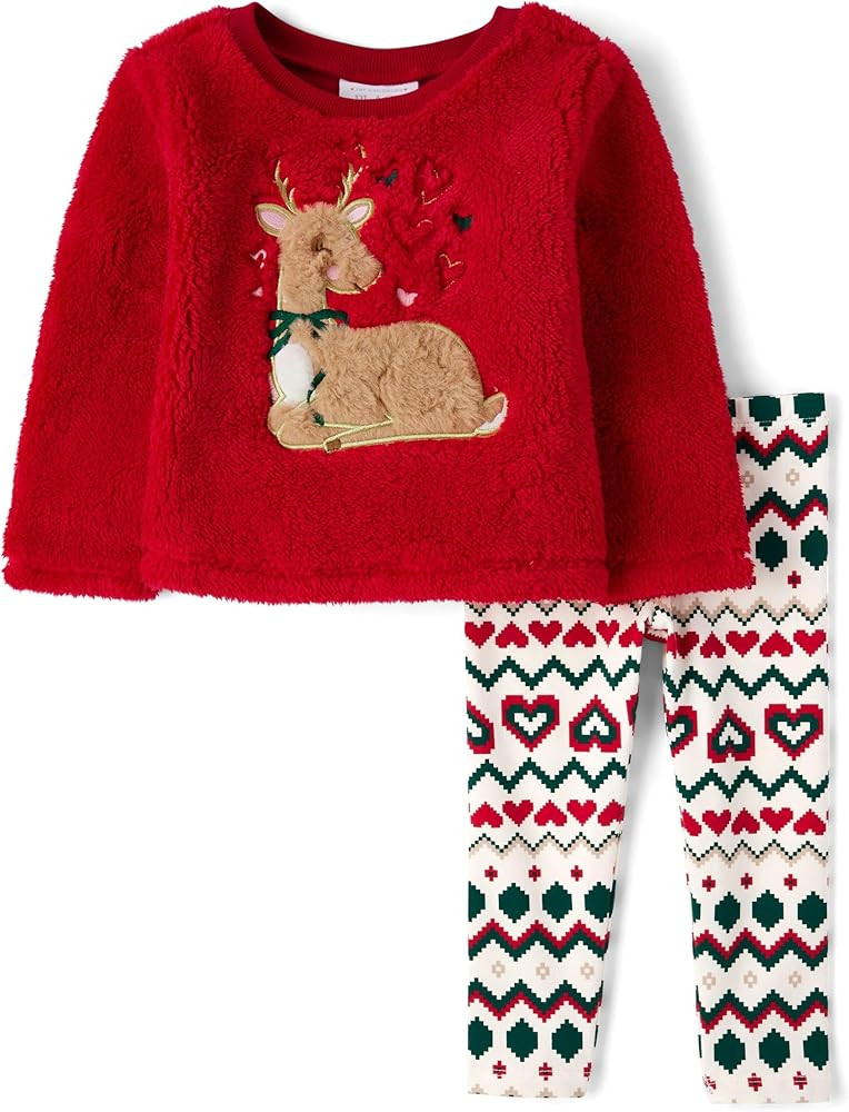 The Children's Place baby-girls And Toddler Long Sleeve Active Shirt and Pant, 2 Piece Outfit | Amazon (US)