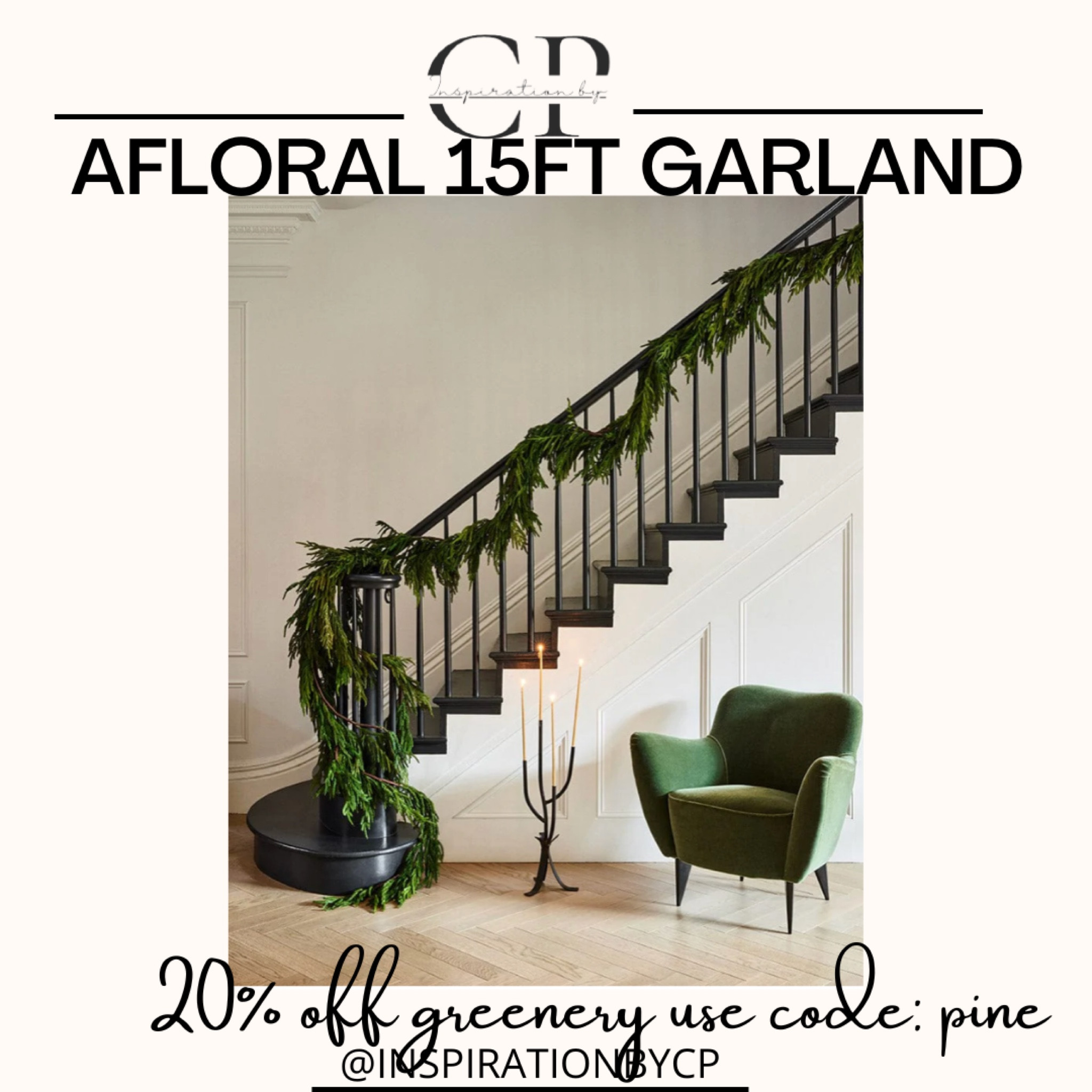 15 ft garland on sale. Use code pine for a 20% off

#LTKsalealert #LTKHoliday #LTKhome