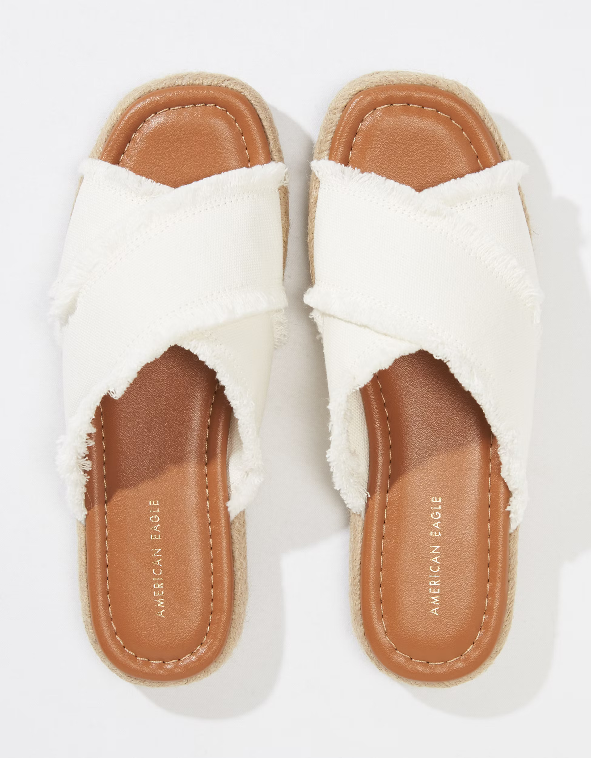 AE Canvas Espadrille Slide Sandal | American Eagle Outfitters (US & CA)