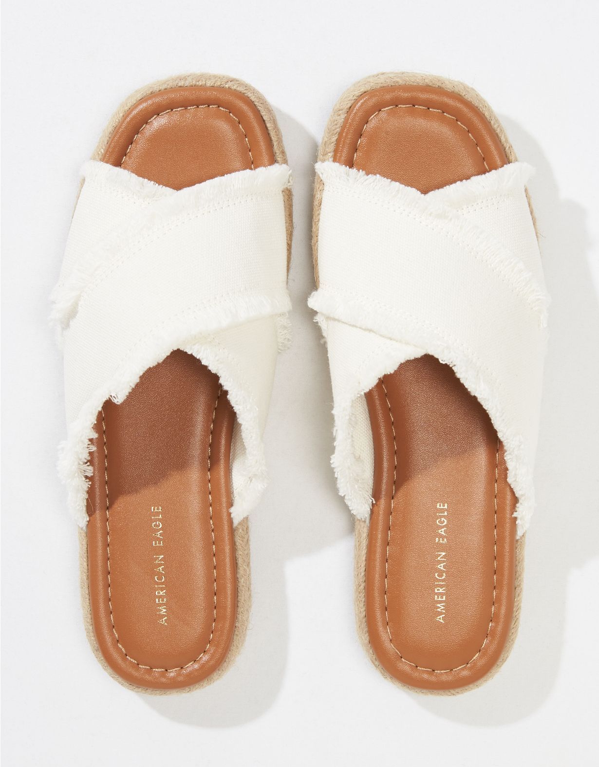AE Canvas Espadrille Slide Sandal | American Eagle Outfitters (US & CA)