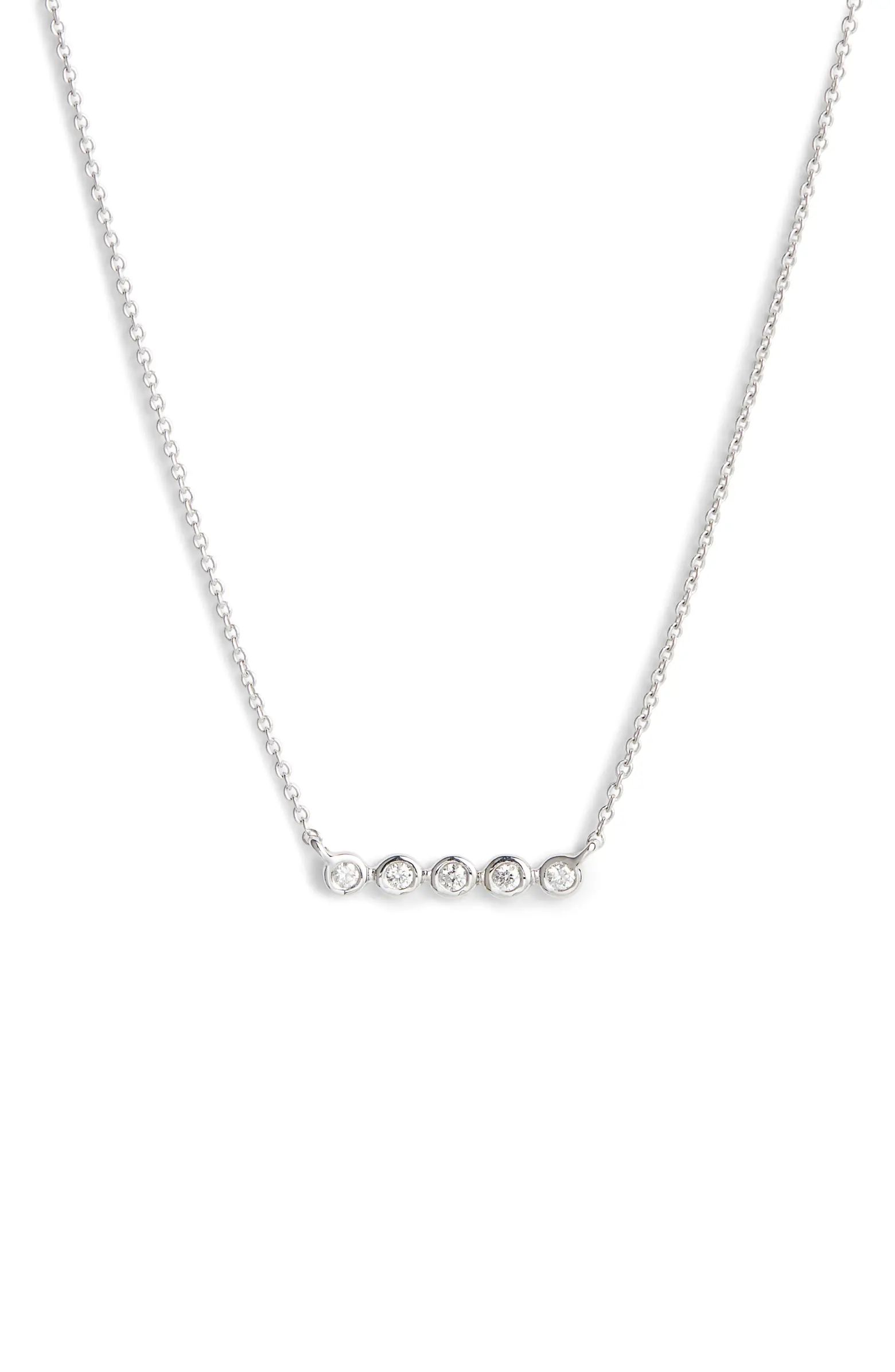 Dana Rebecca Designs Lulu Jack Bezel Diamond Bar Necklace | Nordstrom | Nordstrom