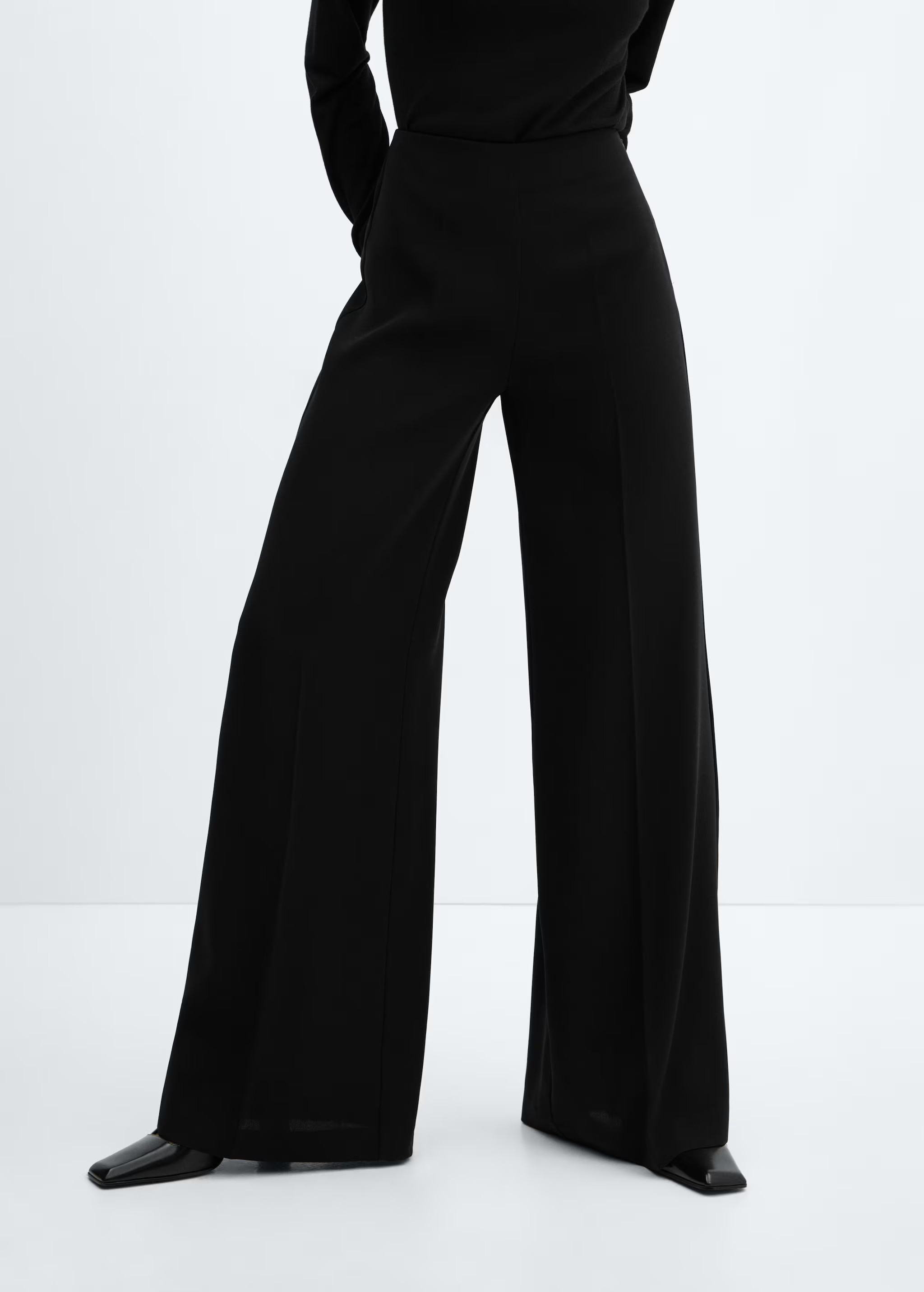 High-waist palazzo trousers - Woman | MANGO United Kingdom | MANGO (UK)