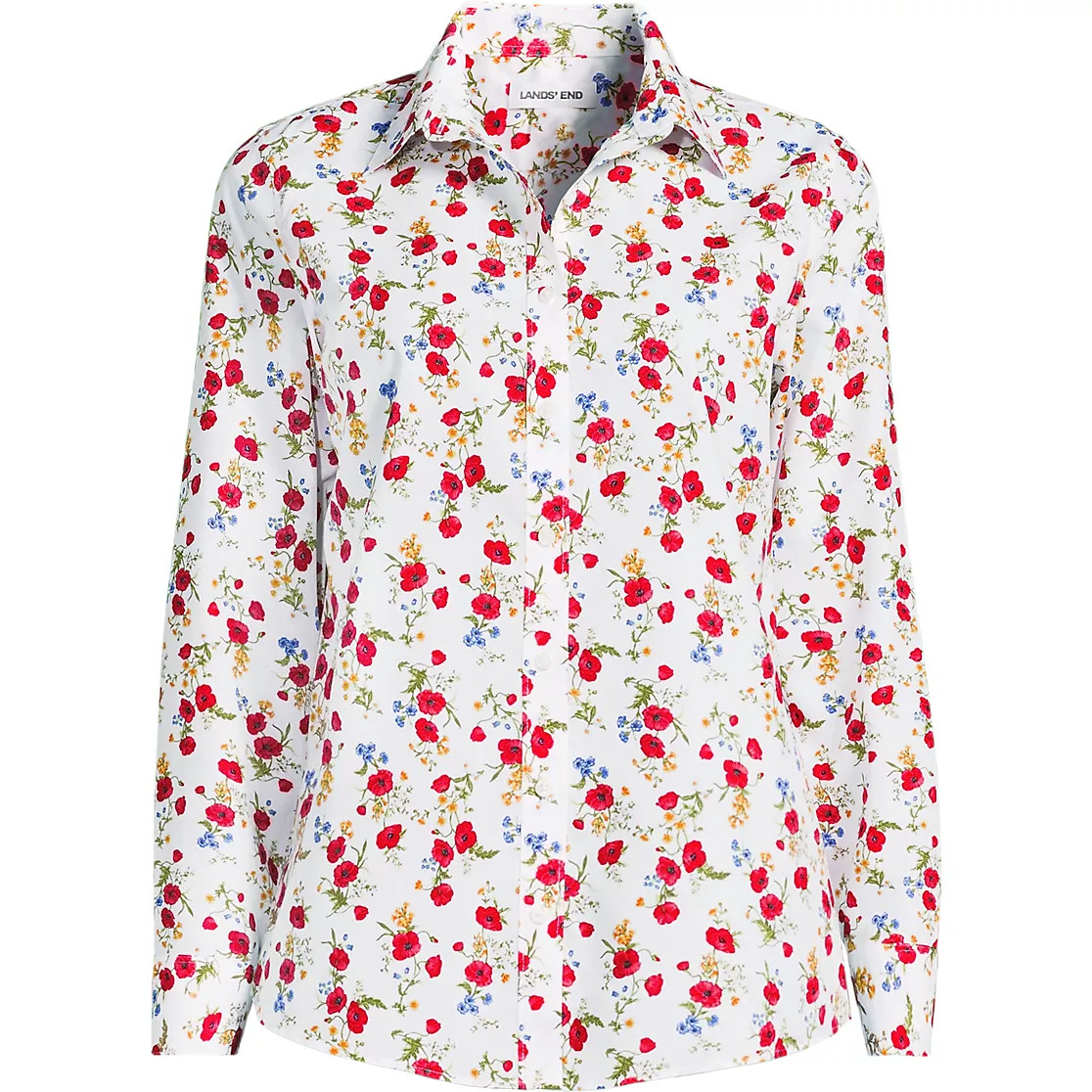 No Iron Button Front Shirt | Lands' End (US)