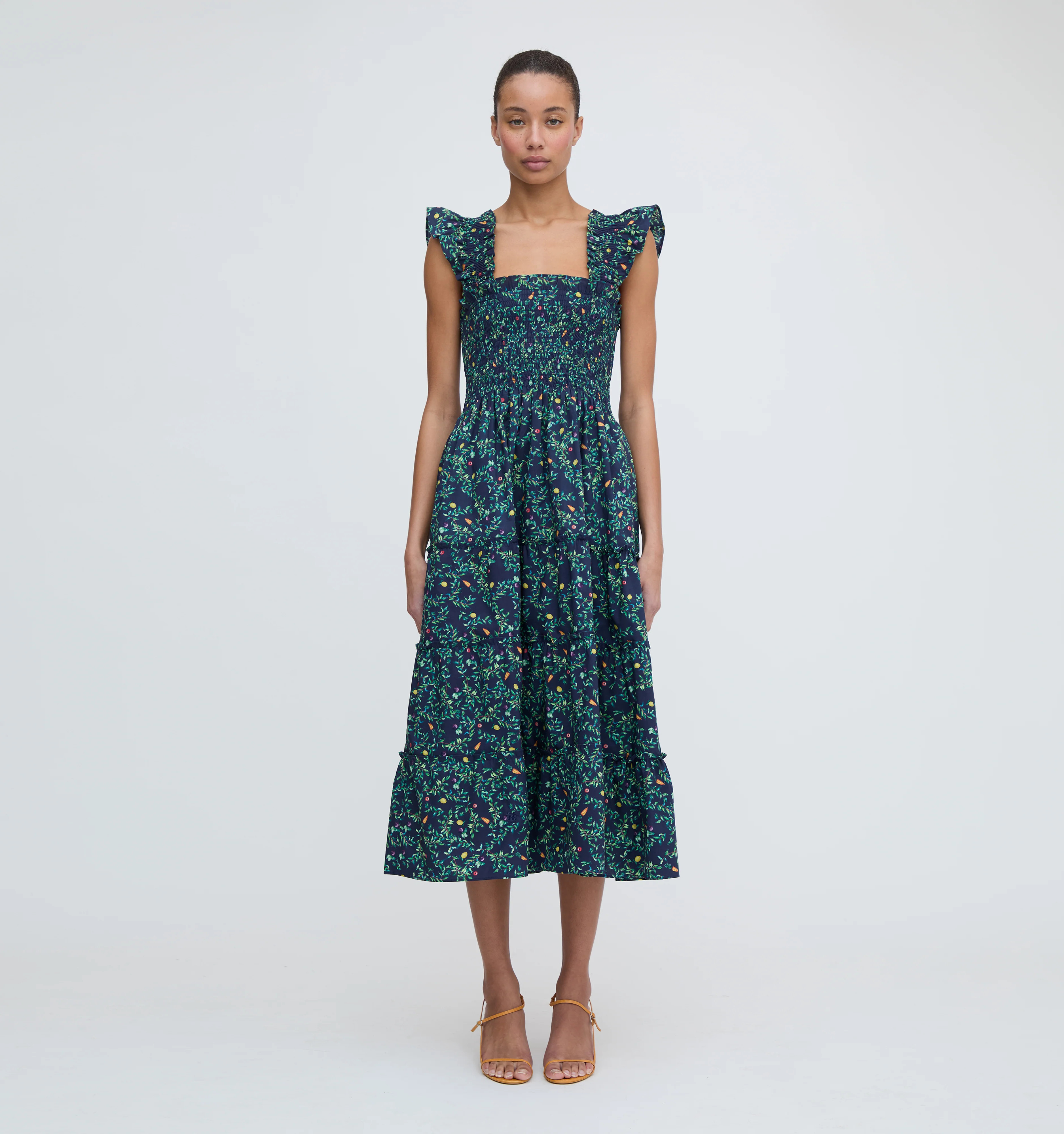 The Ellie Nap Dress | Midnight Garden Poplin / XS | ® | 100% Cotton | Hill House Home | Hill House Home US