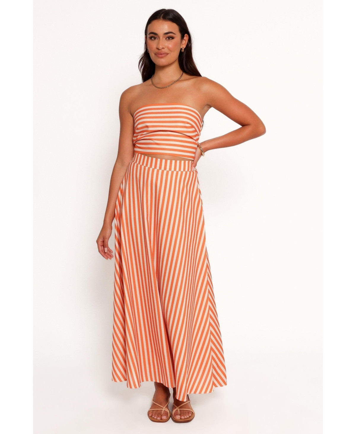Petal and Pup Women's Serafina Two Piece Set - Orange beige stripe | Macy's