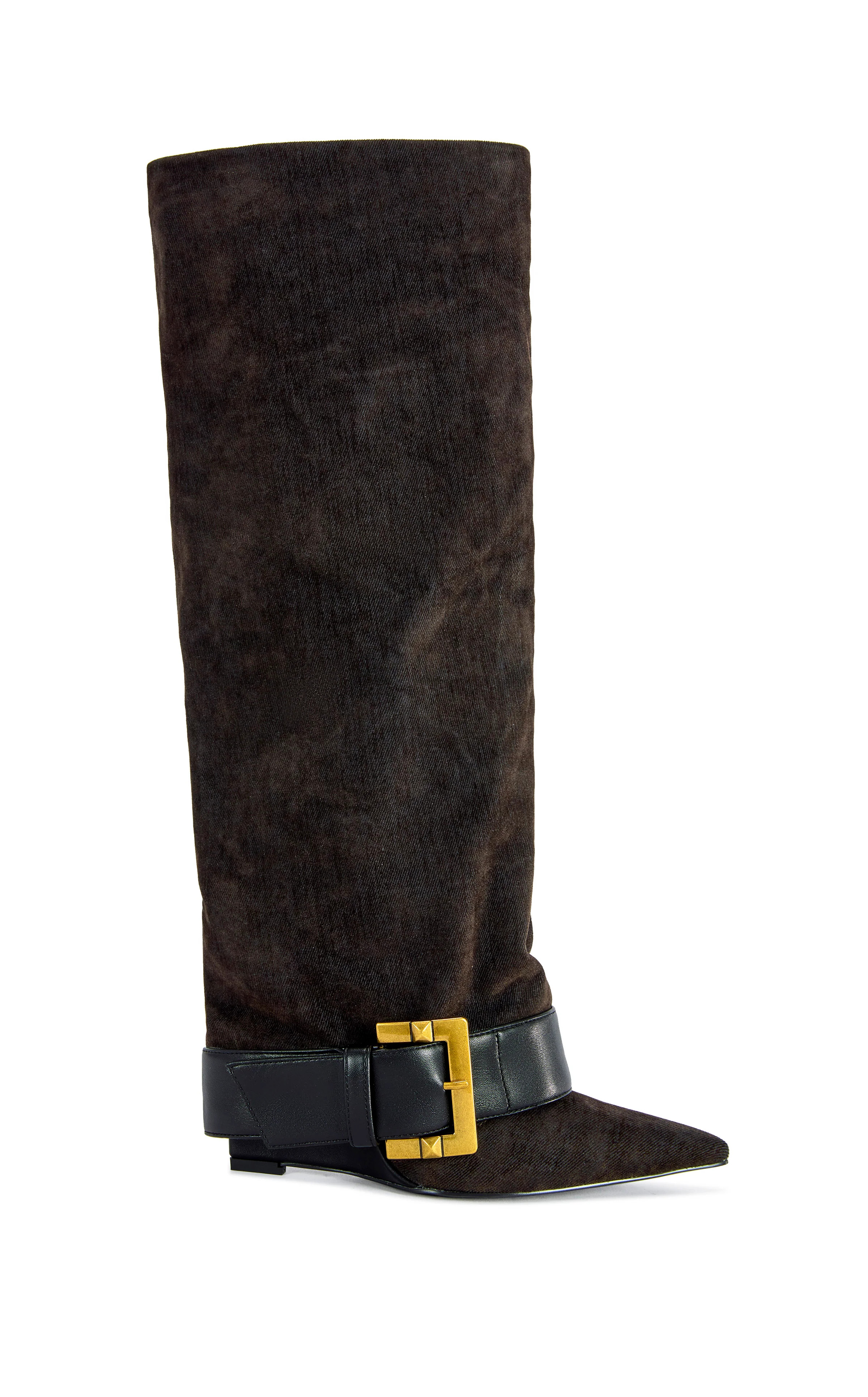ANTONINA-BROWN WEDGE BOOT | Azalea Wang