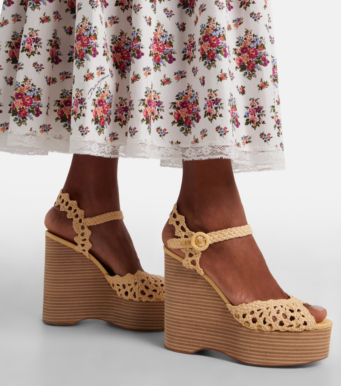Bossa Nova raffia wedge sandals | Mytheresa (US/CA)