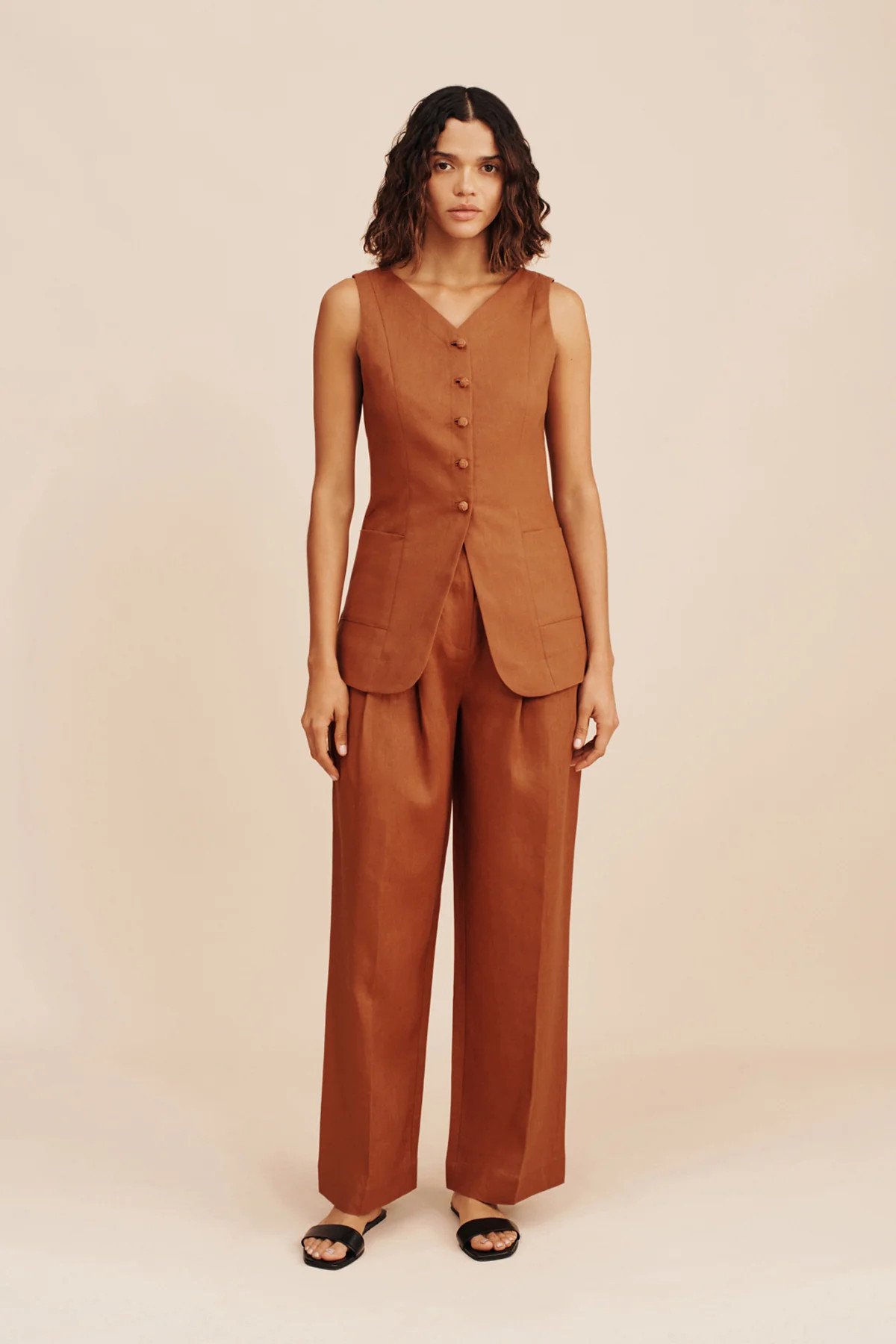 NANCY TROUSER - CHESTNUT | POSSE (US)