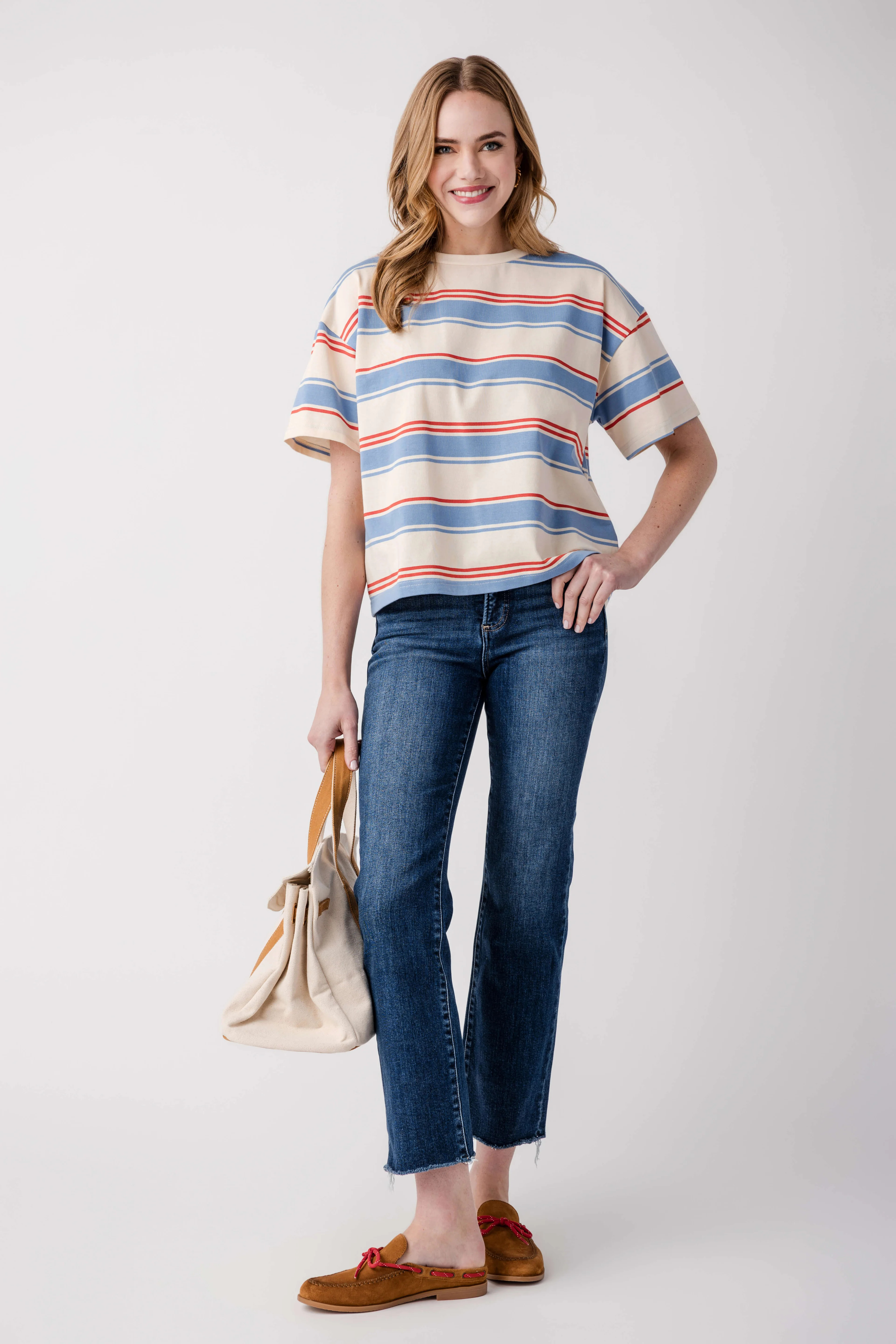 Risen Riley High Rise Crop Straight Jeans | Social Threads